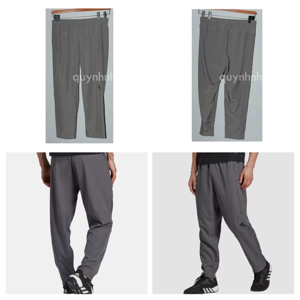 Adidas Men's Woven Pant IN GRAY - Picture 1 of 8